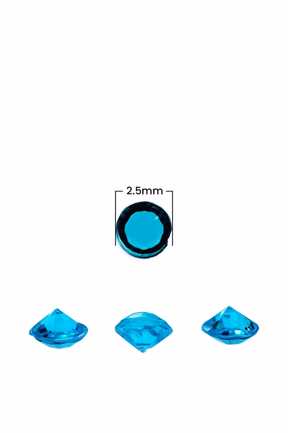 Neel Blue Turquoise Acrylic Rhinestone Round Table Confetti Scatters, 4000 Pieces – 2