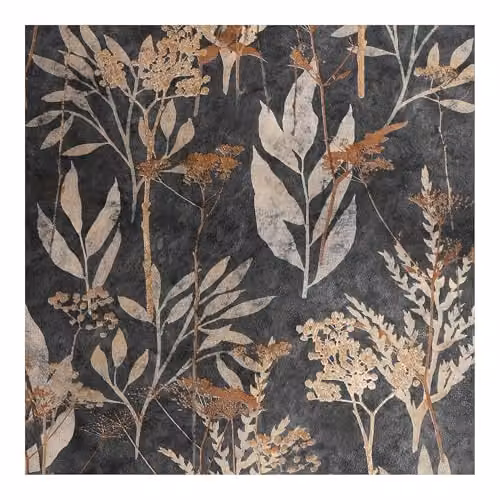 Graham & Brown Superfresco Easy Solstice Black and Gold Floral Botanical Wallpaper