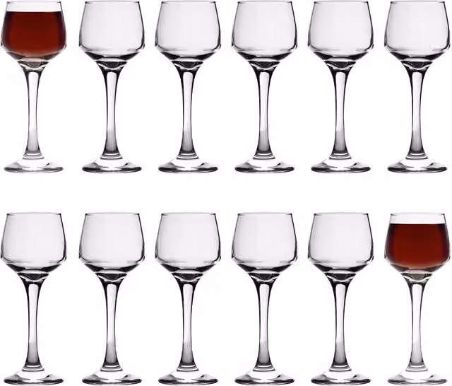 LAV Lal Sherry Wine Glasses, Transparent, 80ml, Pack of 12 – 1