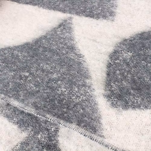 HOEM Meta Abstract Jacquard Faux Mohair Throw in Blue, W/D/H: 130 x 180 cm – 3