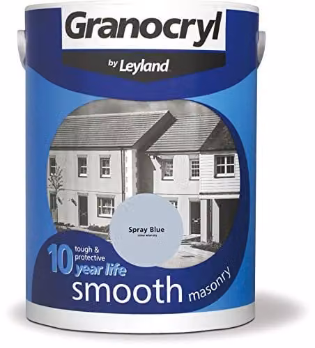 Leyland Granocryl Smooth Exterior Masonry Paint in Blue, 5L – 1