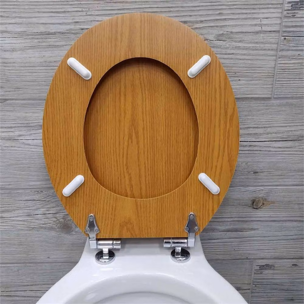 Nordara Oval Soft Close Quick Release Removable Toilet Seat in Brown MDF – 3