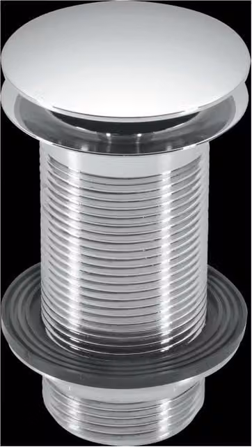 McAlpine No Slot Free Flow Basin Waste with Mushroom Top 1.25 inch 60mm Flange in Grey and Silver – 1