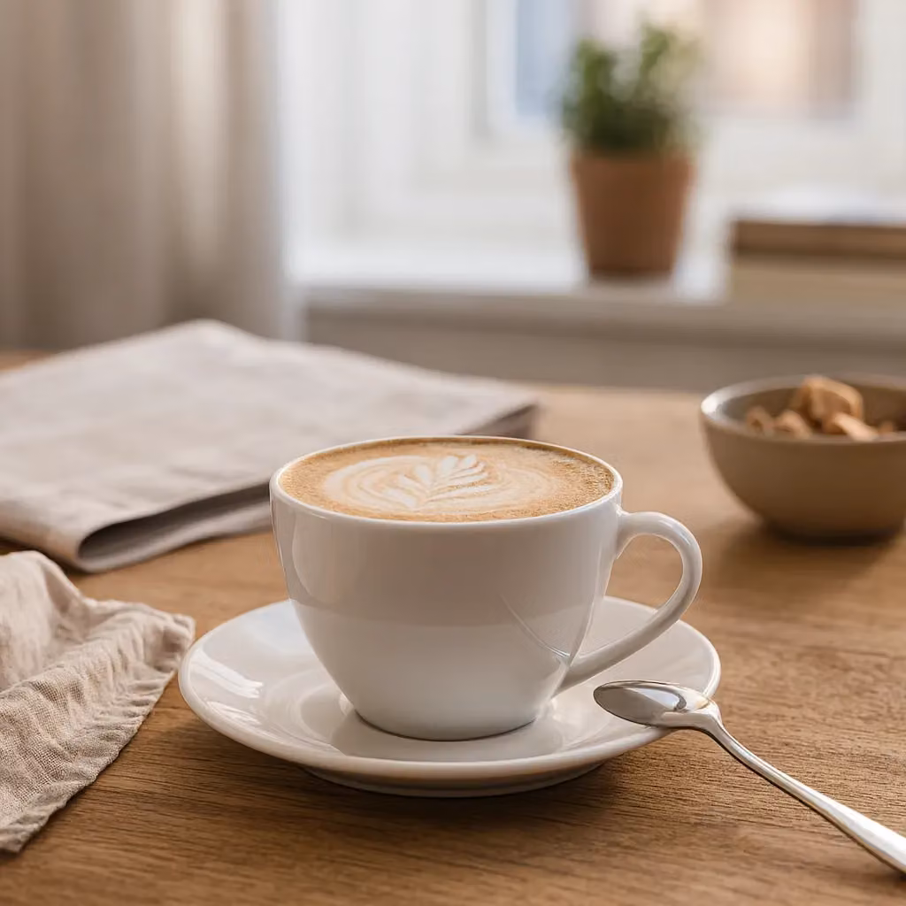 Argon Tableware 24 Piece White Porcelain Cappuccino Cup and Saucer Set – 7