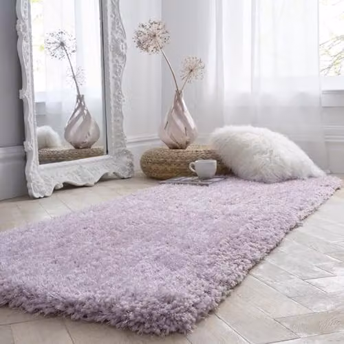 Phoenox Textiles Limited Origins Chicago Hand Tufted Soft Lilac and Pink Rectangular Rug, W: 67 cm, L: 200 cm – 2