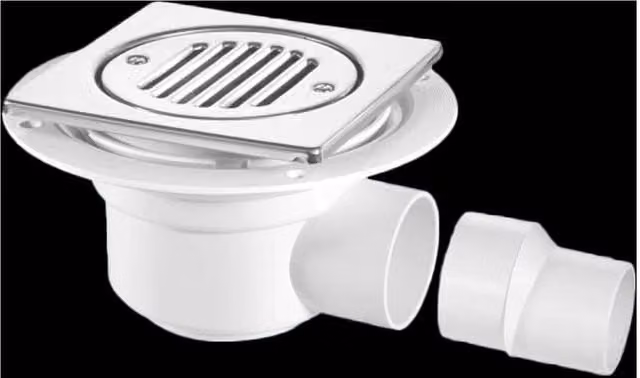 McAlpine TSG50T6SS 50mm Round Water Seal Trapped Gully with White Tile Insert and Stainless Steel Grating