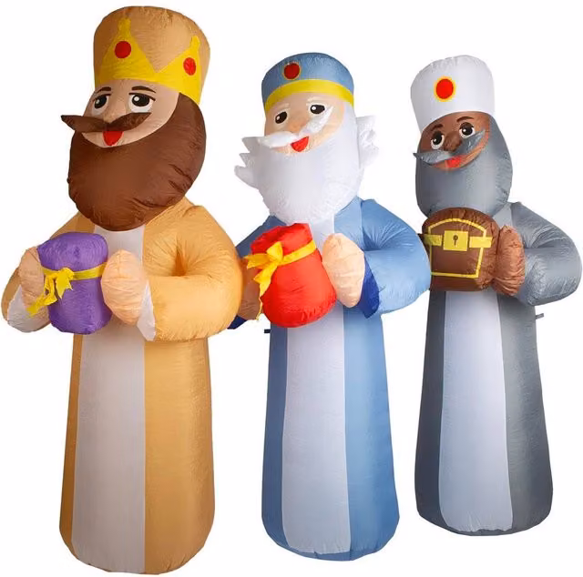 VFM e-Store Multicolour Christmas Three Kings Inflatable, W: 200 cm, H: 185 cm – 1