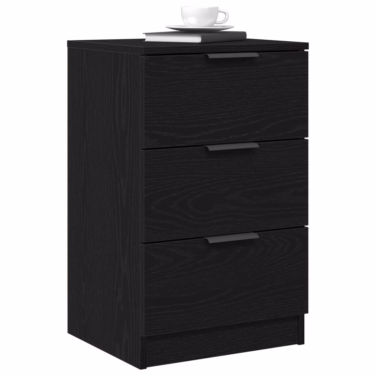 Berkfield Home Nightstands 2 Pack, Black Oak, W/D/H: 40 x 65 x 65 cm – 3