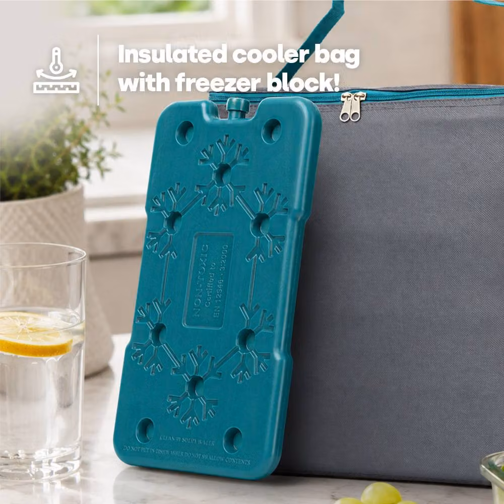 LIVIVO 28L Insulated Cooler Bag with Free Freezer Block in Grey – 2