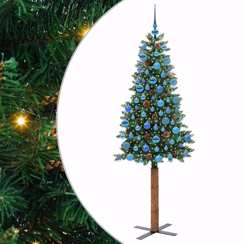 Berkfield Home Slim Green Christmas Tree, Height: 180 cm – 2