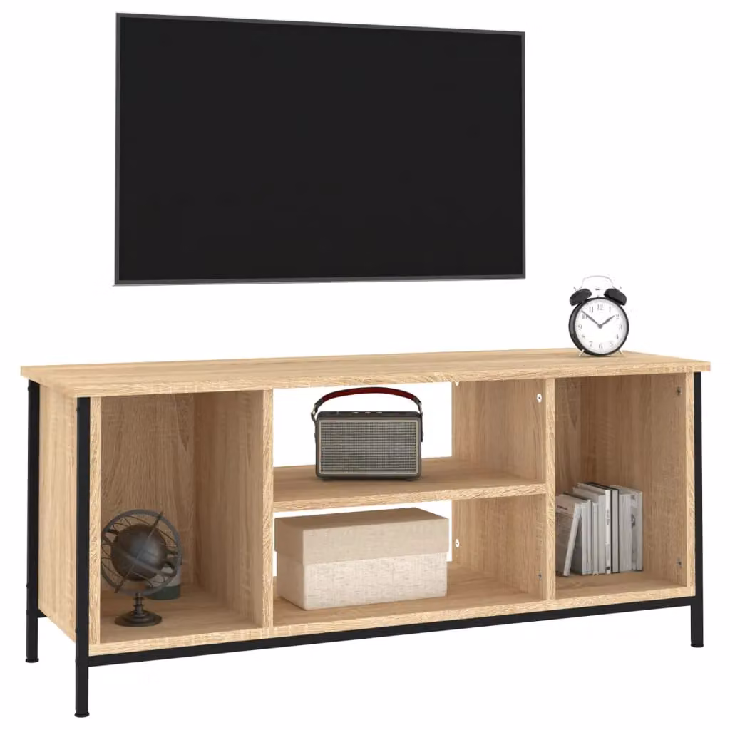 Berkfield Home Sonoma Oak TV Cabinet in Brown, W/D/H: 102 x 35 x 45 cm – 3