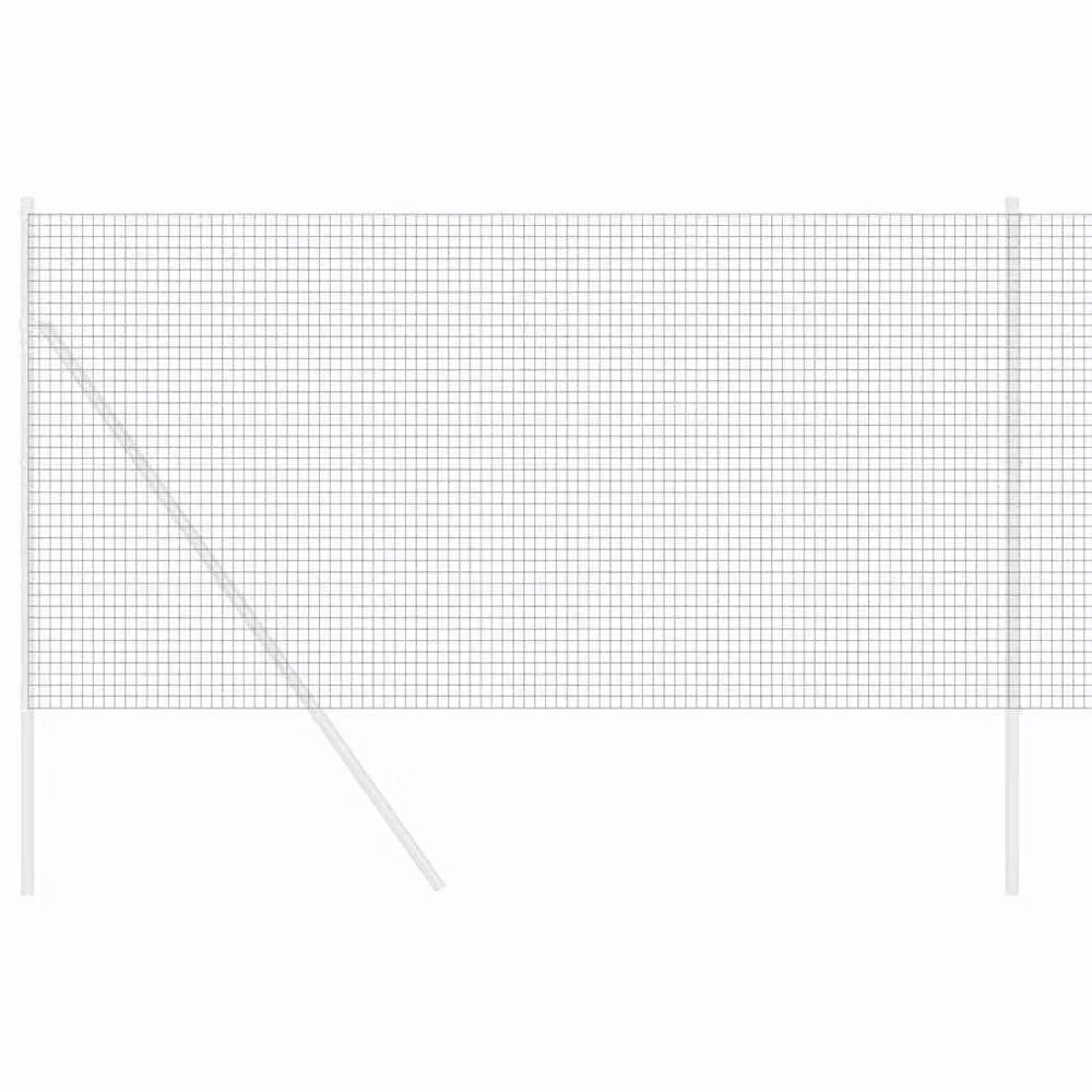 Berkfield Home PVC-Coated Steel Welded Wire Fence in Grey, 1 x 50 m – 2