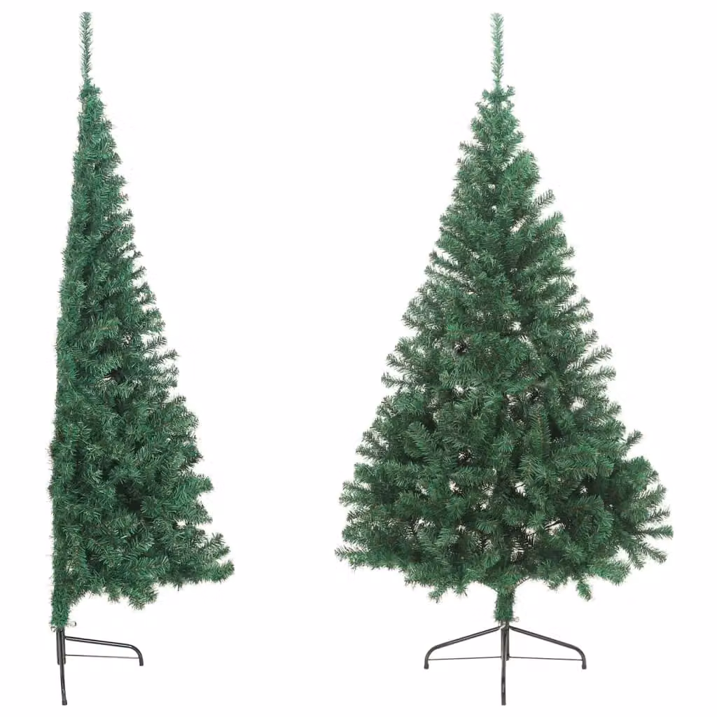 Berkfield Home Artificial Half Christmas Tree in Green with Stand, Height: 180 cm – 2