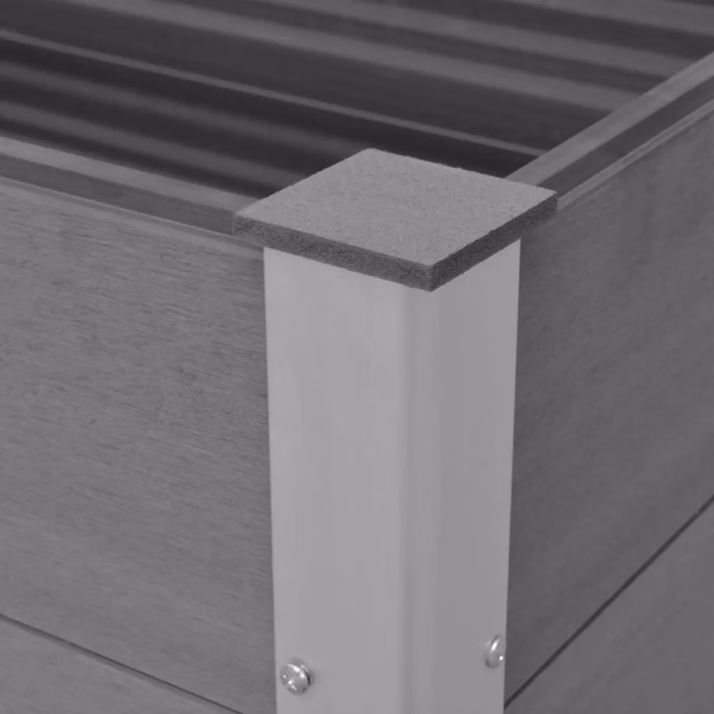 Berkfield Home Garden Grey WPC Raised Bed W: 150 cm, D: 100 cm, H: 54 cm – 4