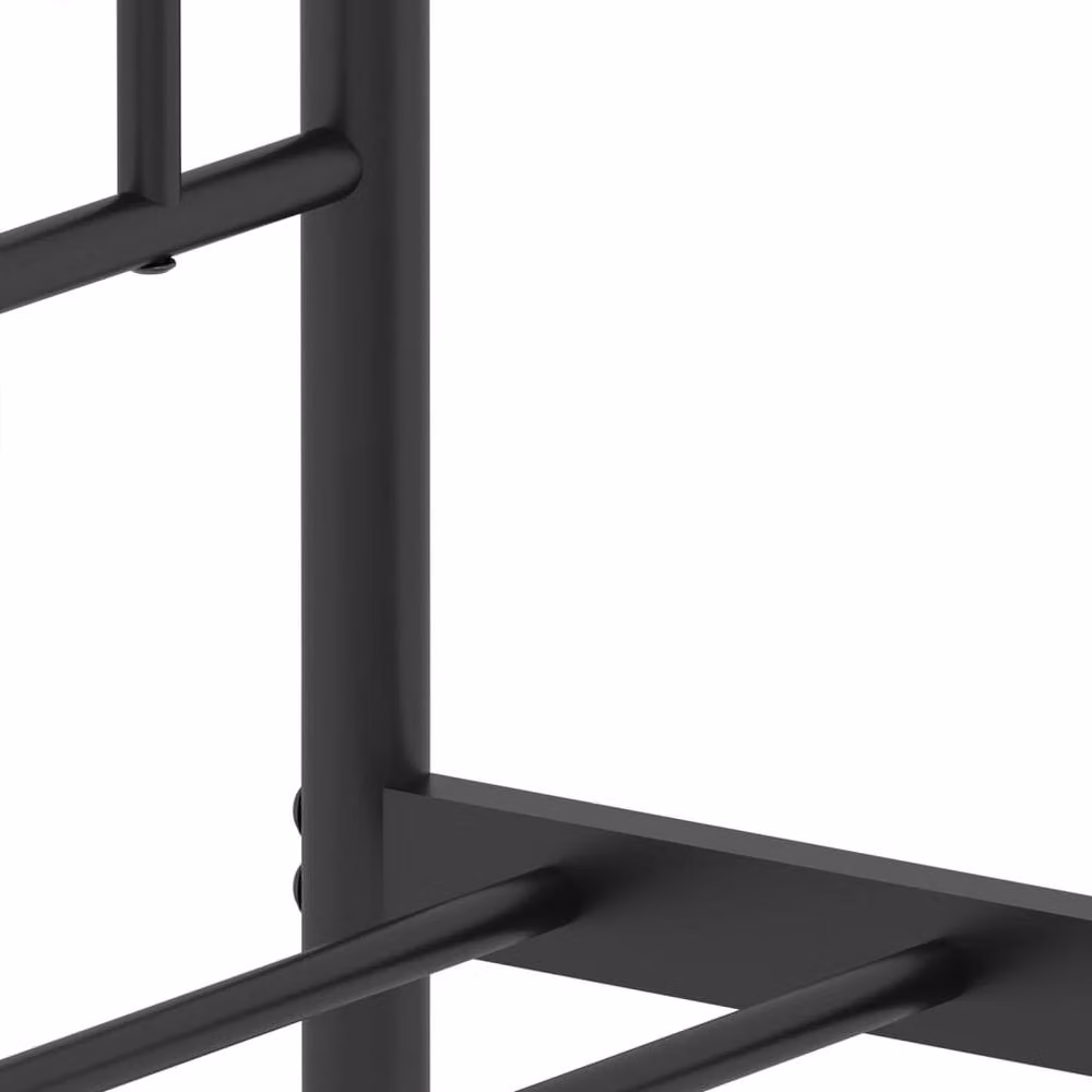 Berkfield Home Metal Bed Frame with Headboard, Black, W: 140 cm, D: 200 cm, H: 97 cm – 4