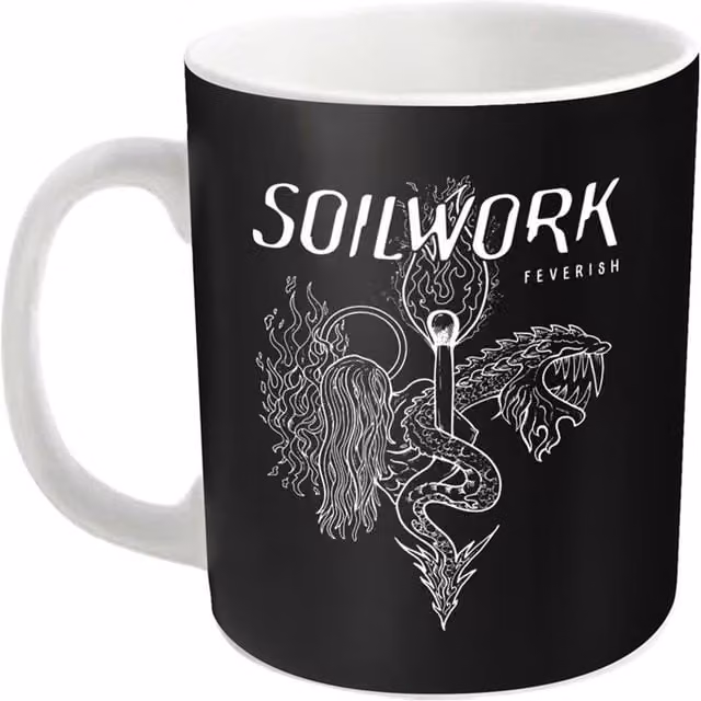 Soilwork Feverish Ceramic Mug in White, Black and Yellow