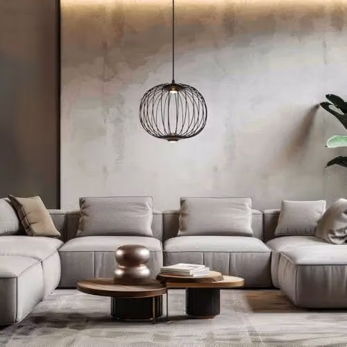 Netlighting Galway LED Pendant Ceiling Light Black W/D/H: 30 x 30 x 150 cm – 2
