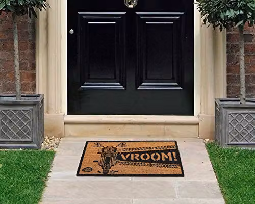 Coco&Coir Vroom Non-Slip Weatherproof Coir Door Mat, Black and Brown, W: 45 cm, D: 75 cm, H: 1.5 cm – 4