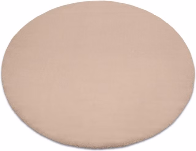 RugsX Bunny Rug in Beige, Diameter: 100 cm
