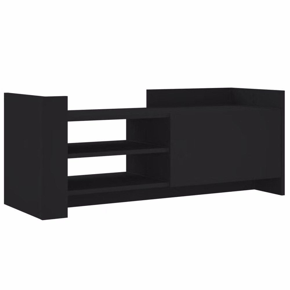 Berkfield Home Modern Black TV Cabinet in Matt MDF, W/D/H: 100 x 35 x 40 cm – 3