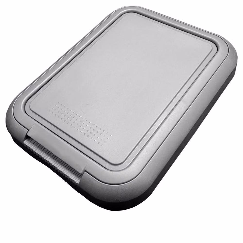 VOGREX 45 Litre Touch Top Silver and Grey Plastic Kitchen Rubbish Bin – 3