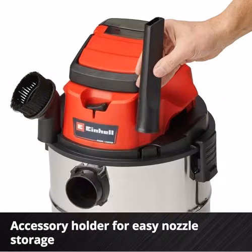 Einhell 18V PXC Cordless Wet and Dry Vacuum Cleaner with Blow Function in Black and Red – 6
