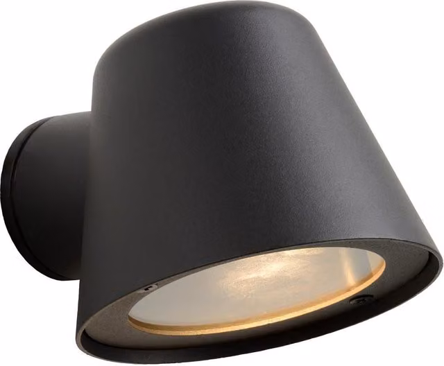 Lucide Dingo LED Dimmable Outdoor Wall Light in Black or Anthracite with GU10 Bulb Replacement and IP44 Rating – 4