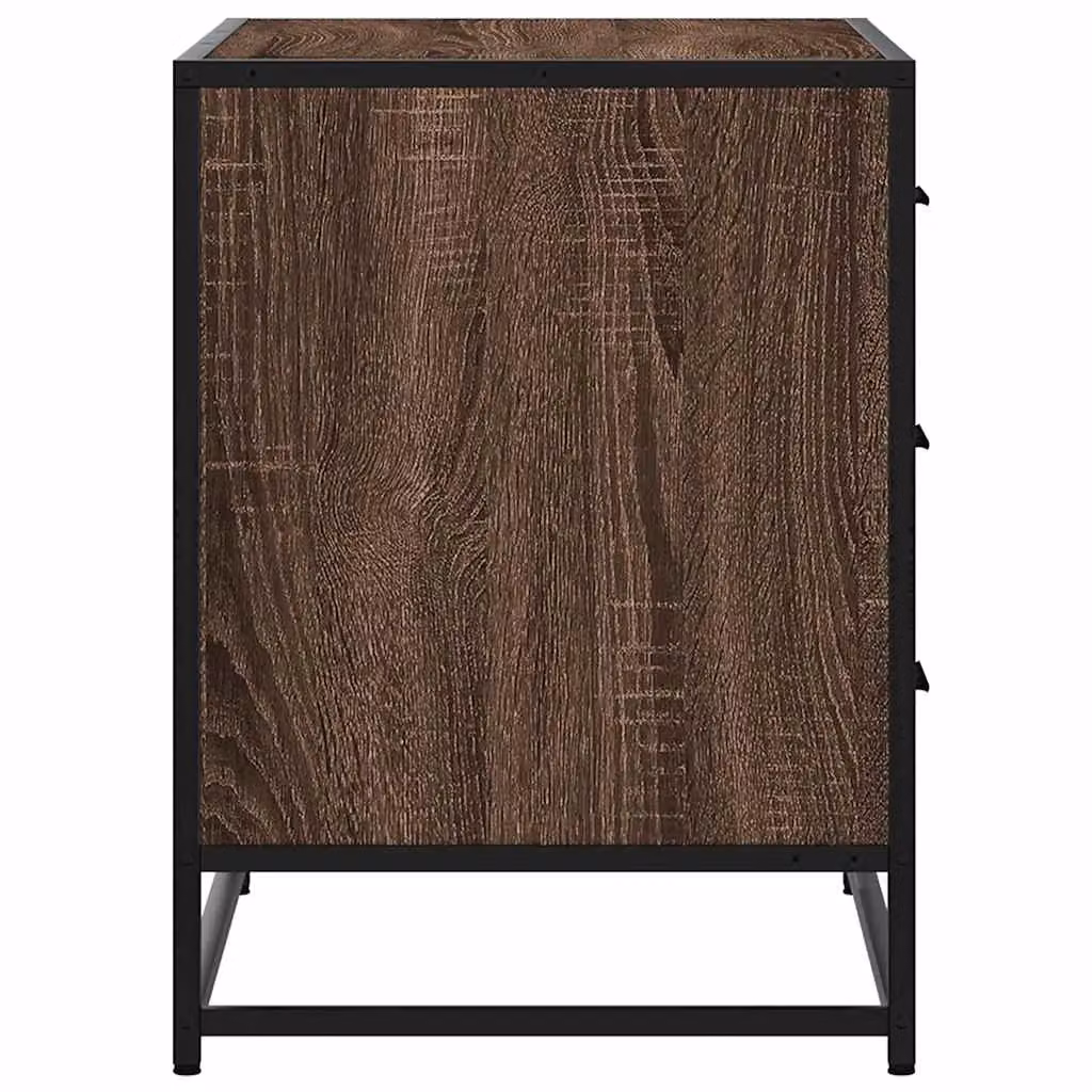 Berkfield Home Brown Oak Drawer Cabinet, W/D/H: 70 x 41 x 56 cm – 4