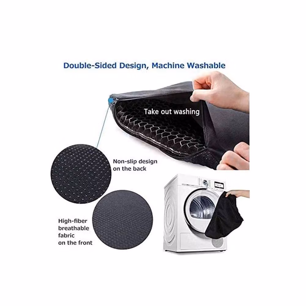 NESTLUNE Ergonomic Large Gel Honeycomb Seat Comfort Cushion in Black, W: 100 cm x L: 190 cm – 4