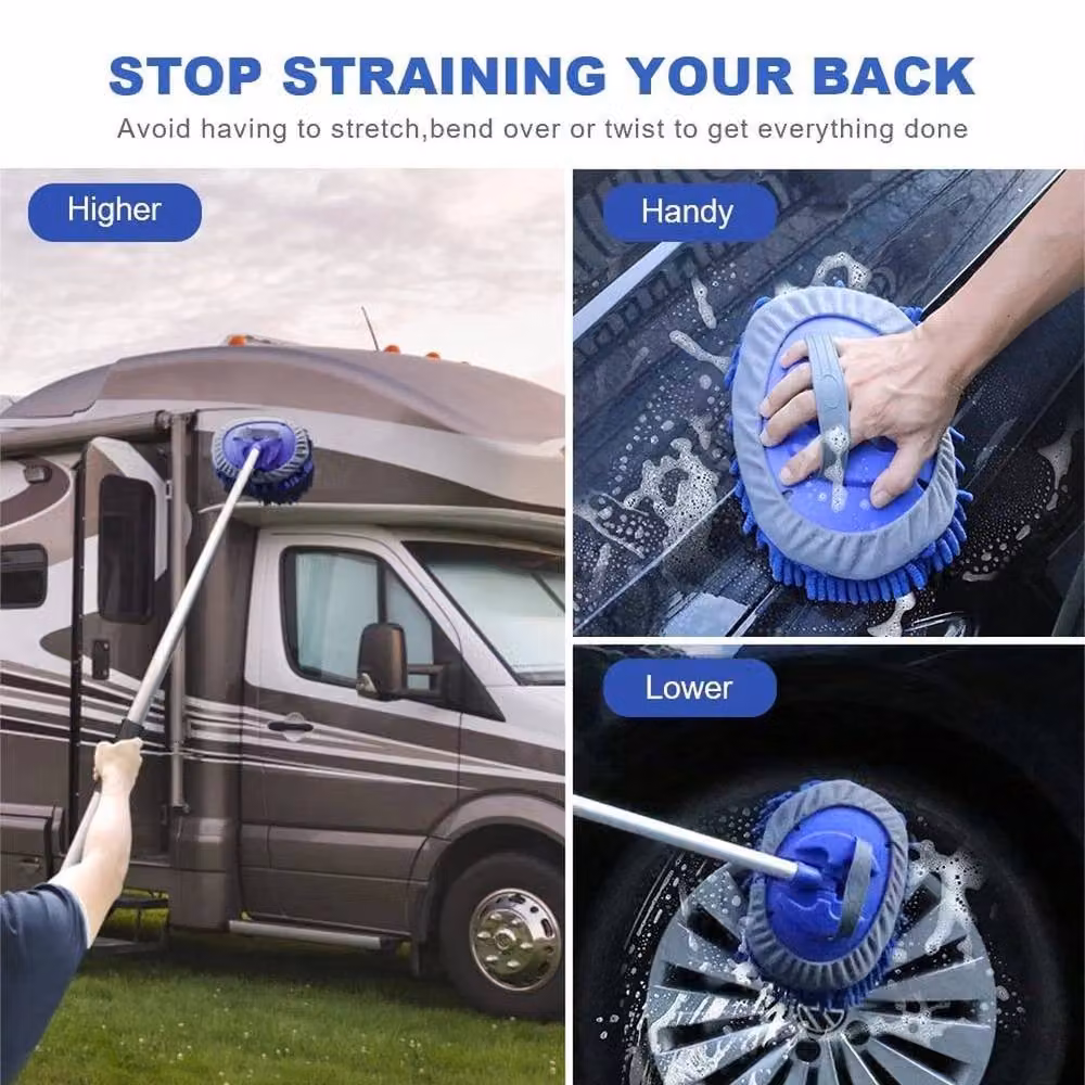 KORVIXA Car Wash Brush Mop Cleaning Broom in Blue – 4