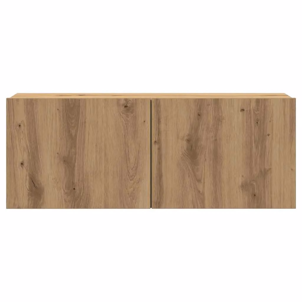 Berkfield Home 7 Piece Wall-mounted TV Cabinet Set in Artisan Oak Brown Engineered Wood – 3
