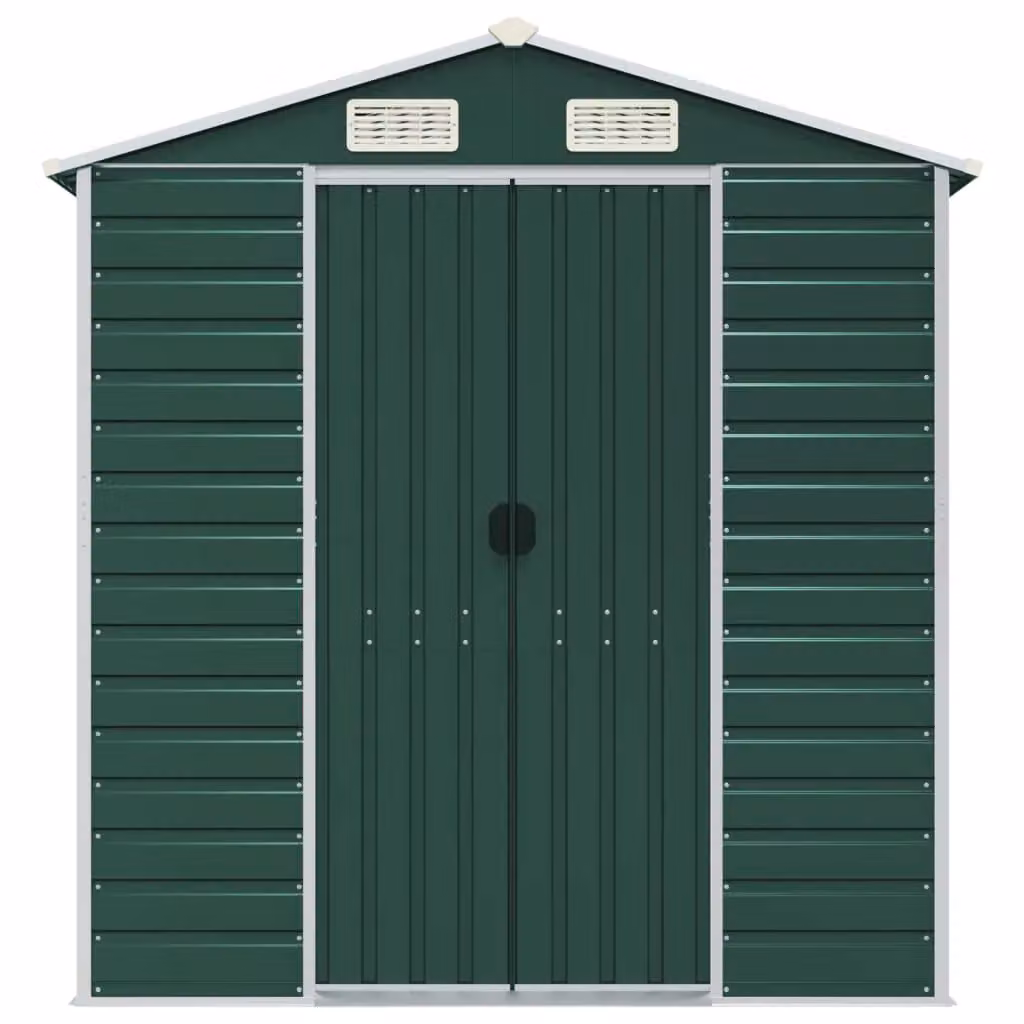 Berkfield Home Green Galvanised Steel Garden Pent Shed W/D/H: 191 x 980 x 198 cm – 3