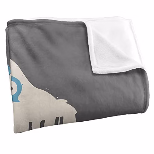 Bcreative David Olenick Not Cool Silky Touch Super Soft Fleece Throw Blanket, White, W/D/H: 152 x 127 cm – 2