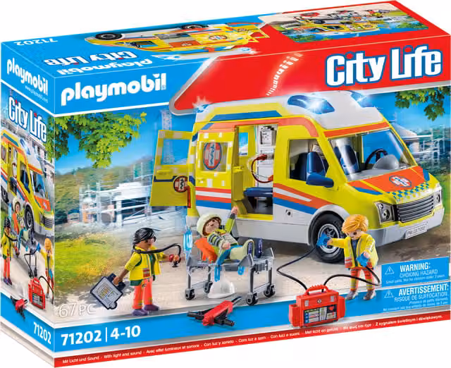 Playmobil City Life Ambulance with Lights and Sound, White