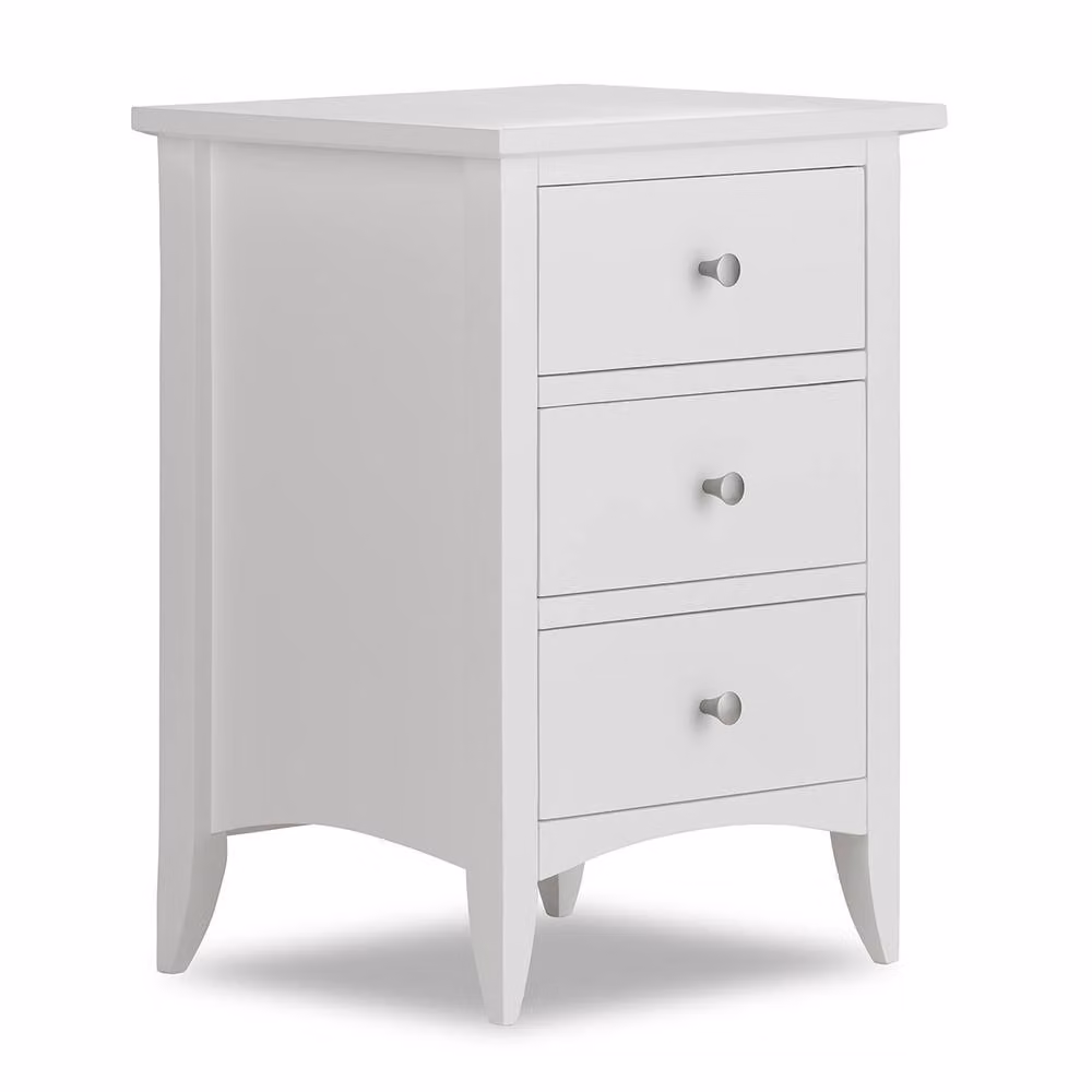Statement Furniture Edward Hopper 3 Drawer Bedside Table in White, W/D/H: 36 x 45 x 61 cm – 2