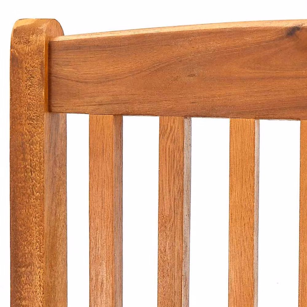 Berkfield Home Set of 2 Folding Outdoor Chairs in Brown Oiled Solid Acacia Wood – 3