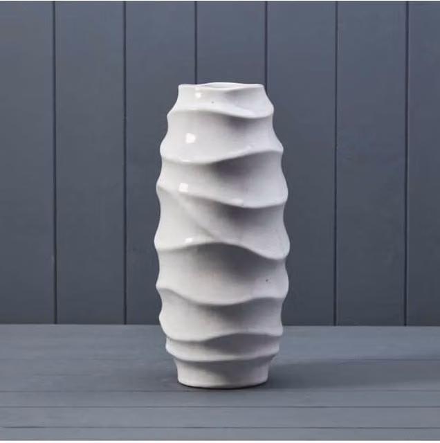 KDMD White Decorative Ceramic Vase – 1