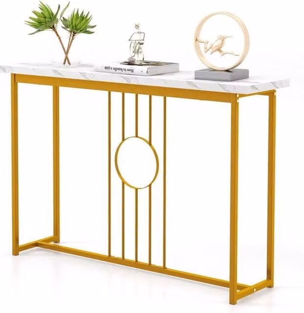 Kelvenix Modern Gold Metal Hallway Console Table – 1