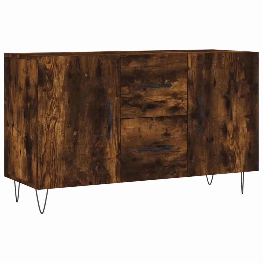 Berkfield Home Modern Smoked Oak Sideboard in Brown, W/D/H: 100 x 36 x 60 cm – 2