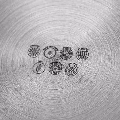 Prochef HexGuard Non-Stick Tri-Ply Stainless Steel Saute Pan with Glass Lid, Silver, 28 cm – 3