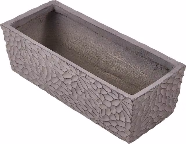 Livingandhome Heavy Duty Concrete Flower Pot Planter in Grey, 55 cm