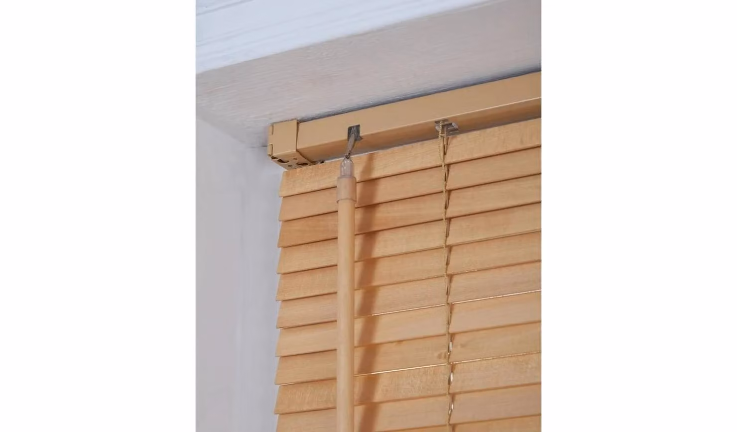 Little Black Book 25mm Wooden Venetian Blind in Natural, W: 170 cm, H: 160 cm