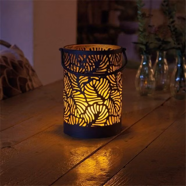 Luxform Solar Vogue Flame Effect Tabletop Lights, 6 Pack, Dark Grey – 1