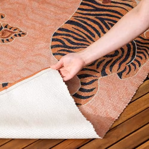 Riva Home Terrys Animal Print Outdoor Rug, Orange, W: 120 cm, D: 170 cm – 3