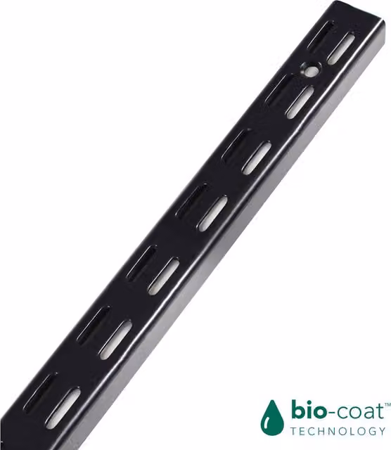 RBUK 2 Pack Antibacterial Twin Slot Upright Organisers, Black, Height: 43 cm