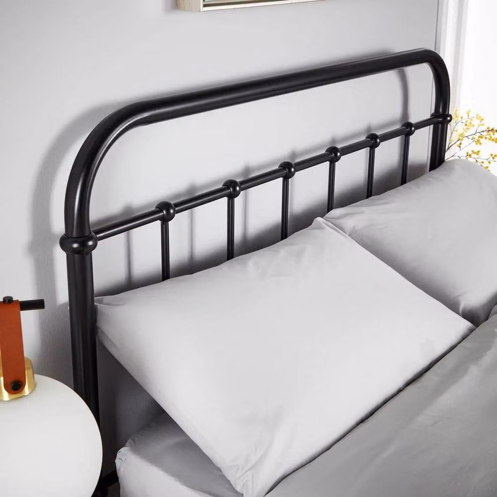 FORGEVIO Small Double Metal Bar Bed Frame, Black, W/D/H: 120 x 200 cm – 3
