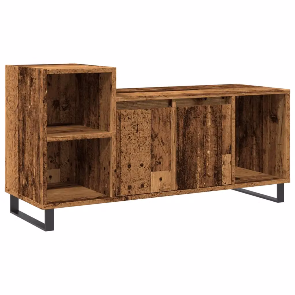 Berkfield Home TV Cabinet in Brown Old Wood, W/D/H: 100 x 35 x 55 cm – 2