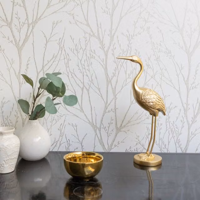 Treetops Nu Self Adhesive Wallpaper in White