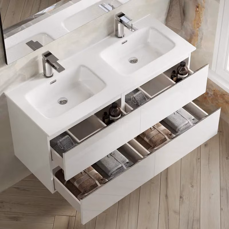 Banyetti Vatilla 1200mm Wall Hung Vanity Unit with Athena Basin, Gloss White – 3