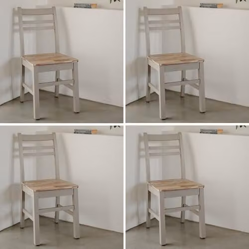 Statement Furniture Florence Country Style Wooden Dining Chairs Set of 4 in Truffle – 1